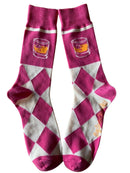 Bourbon Whiskey on the Rocks Argyle Drinking Socks-1