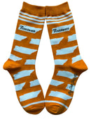 Tennessee Shapes in Orange and White Women's Socks-1