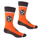 Tennessee Tri-Star in Orange and Grey Men's Socks-2
