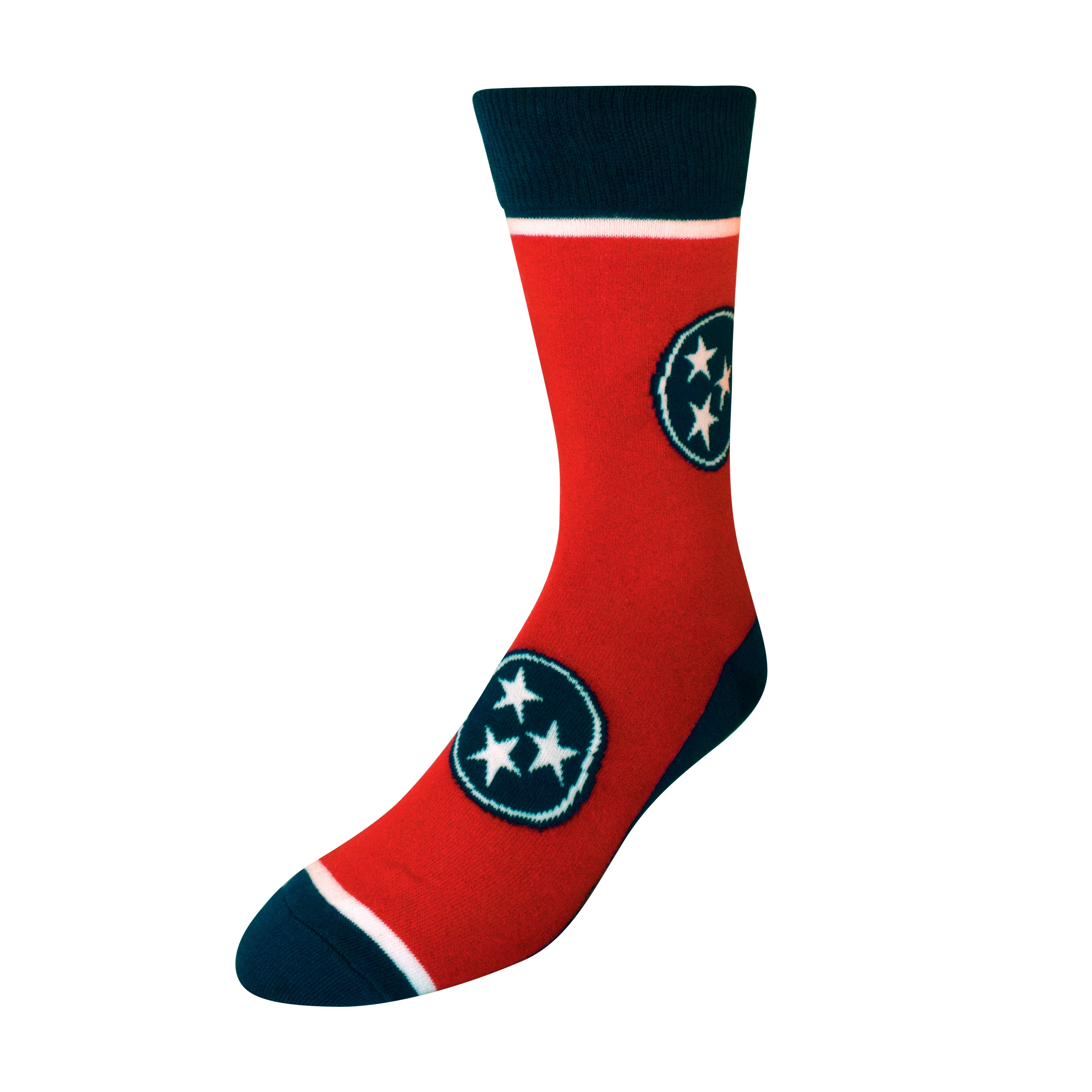 Tennessee Tri-Star in Red and Blue Men's Socks