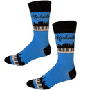 Nashville Skyline and Piano Keys Men's Socks-3