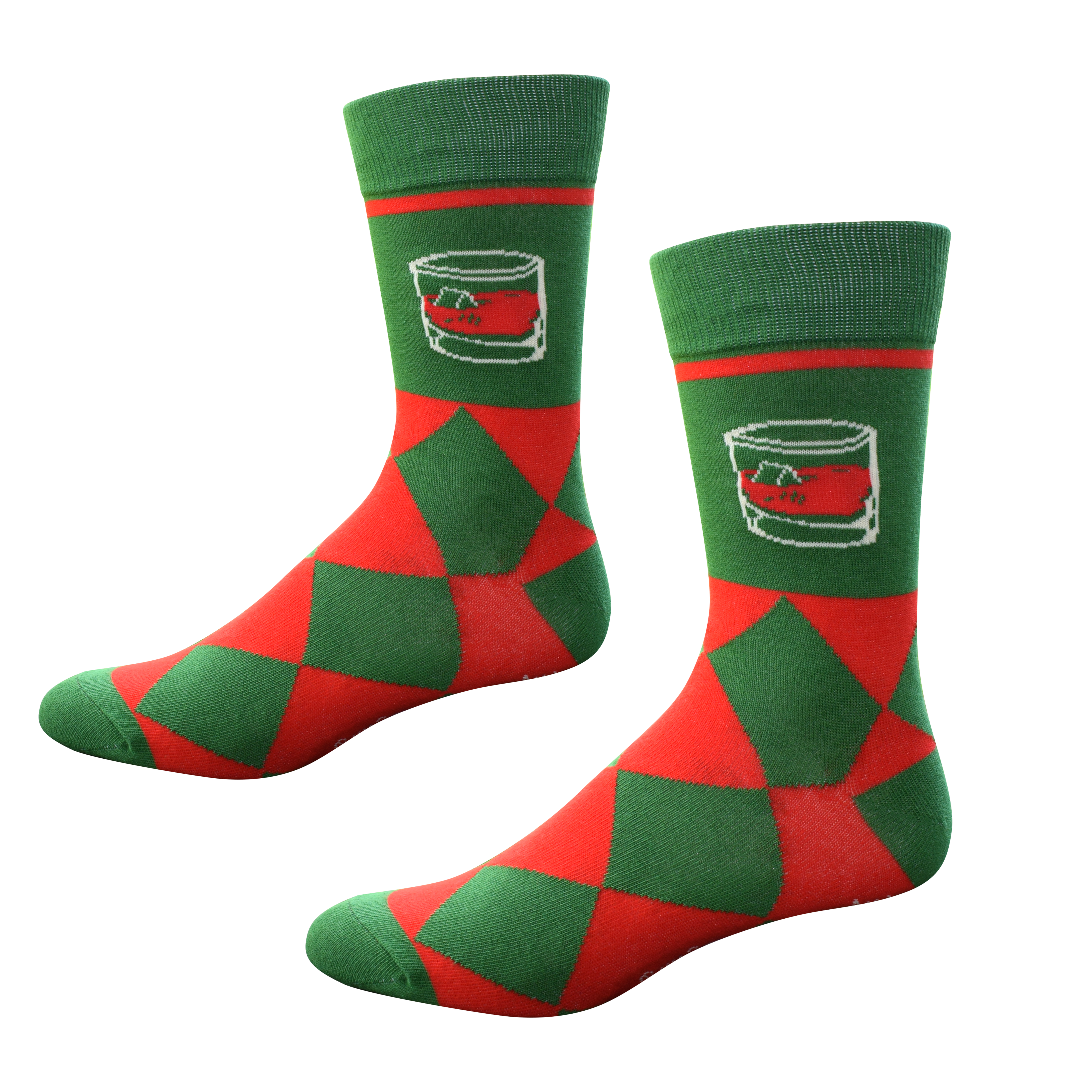 Bourbon Whiskey on the Rocks Argyle Drinking Socks