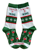 Tis the Season for Wine Women's Sock and Ornament Gift Basket-4