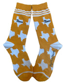 Texas Shapes in Orange and White Women's Socks-1