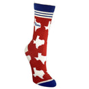 Texas Shapes in Red and Blue Women's Socks-3