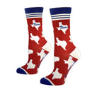 Texas Shapes in Red and Blue Women's Socks-4