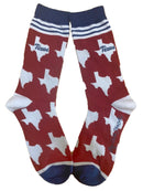 Texas Shapes in Red and Blue Women's Socks-1