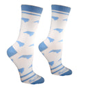 North Carolina Shapes in Blue and White Women's Socks-2