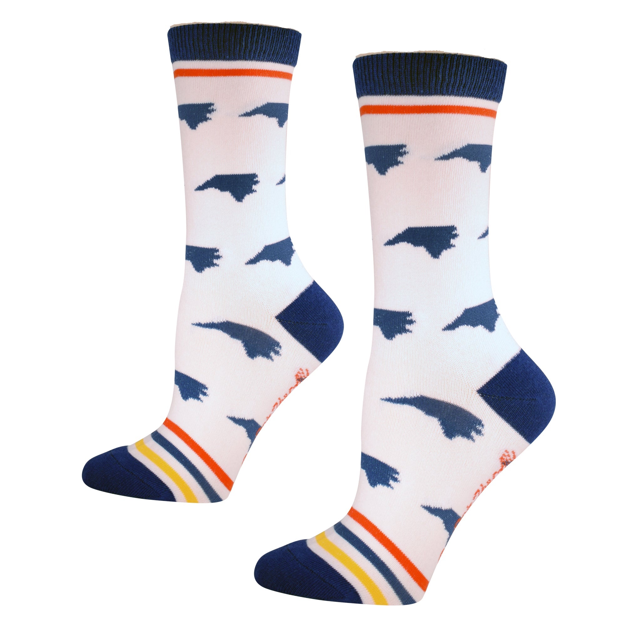 North Carolina Shapes in Flag Colors Women's Socks
