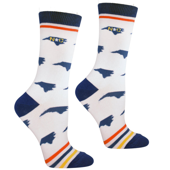 North Carolina Shapes in Flag Colors Women's Socks