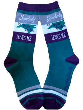 Somebody in North Carolina Loves Me Women's Socks
