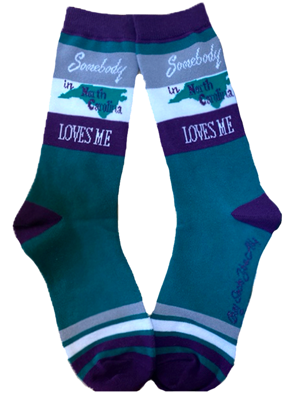 Somebody in North Carolina Loves Me Women's Socks