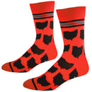 Ohio Shapes in Red and Black Men's Socks-2