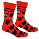 Ohio Shapes in Red and Black Men's Socks-3