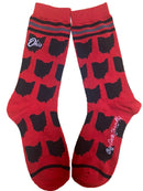 Ohio Shapes in Red and Black Women's Socks-1