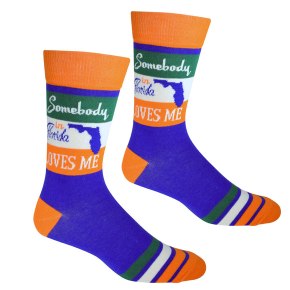 Somebody in Florida Loves Me Men's Socks