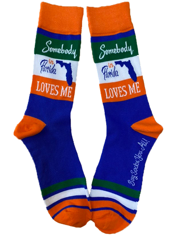 Somebody in Florida Loves Me Men's Socks