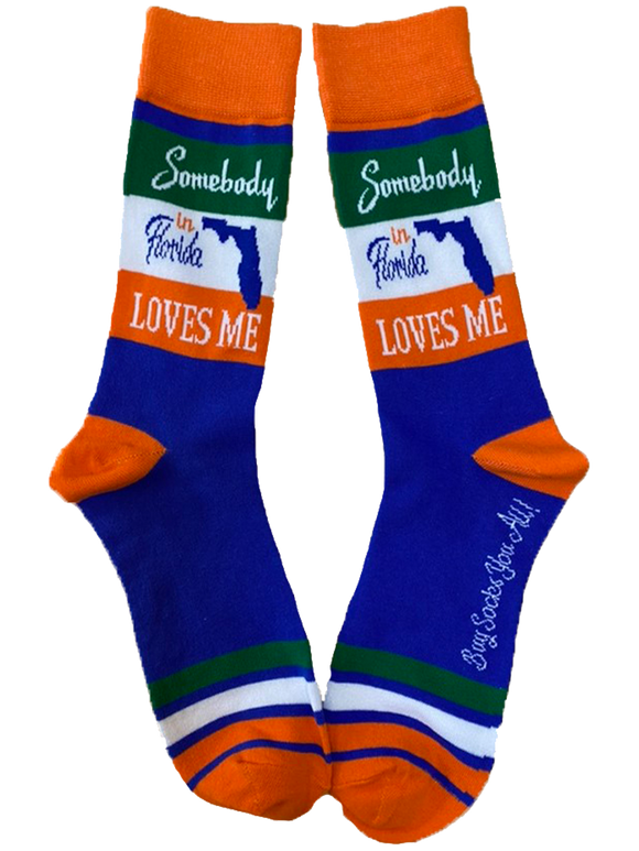 Somebody in Florida Loves Me Men's Socks