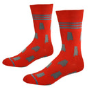 Alabama Shapes in Red and Grey Men's Socks-3