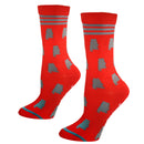 Alabama Shapes in Red and Grey Women's Socks-3