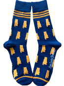 Alabama Shapes in Navy and Orange Men's Socks-1