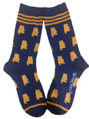 Alabama Shapes Navy and Orange Women's Socks-1