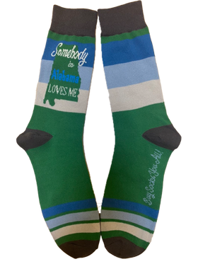 Somebody in Alabama Loves Me Men's Socks