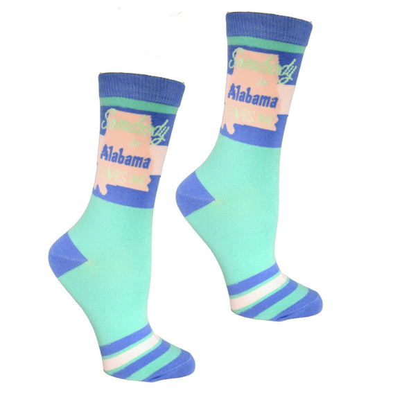 Somebody in Alabama Loves Me Women's Socks