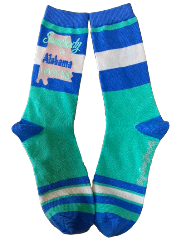Somebody in Alabama Loves Me Women's Socks