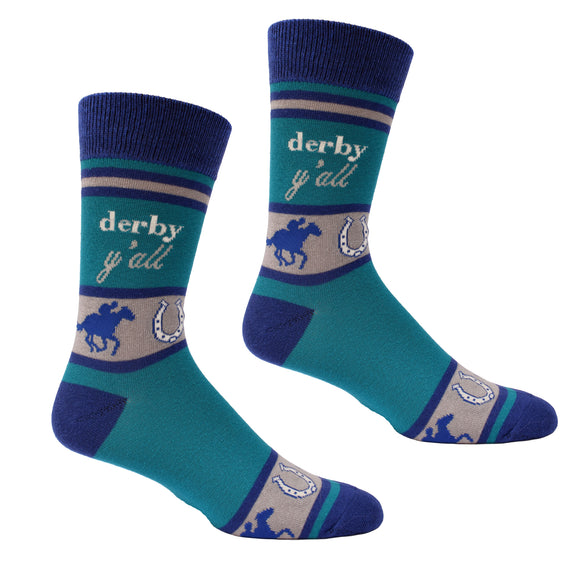 Derby Y'all with Horses Men's Socks