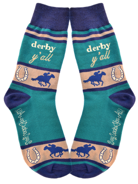 Derby Y'all with Horses Men's Socks