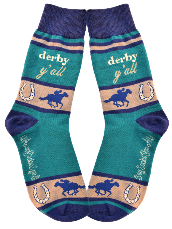 Derby Y'all with Horses Men's Socks