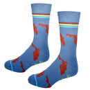 Florida Shapes in Blue and Red Men's Socks-3
