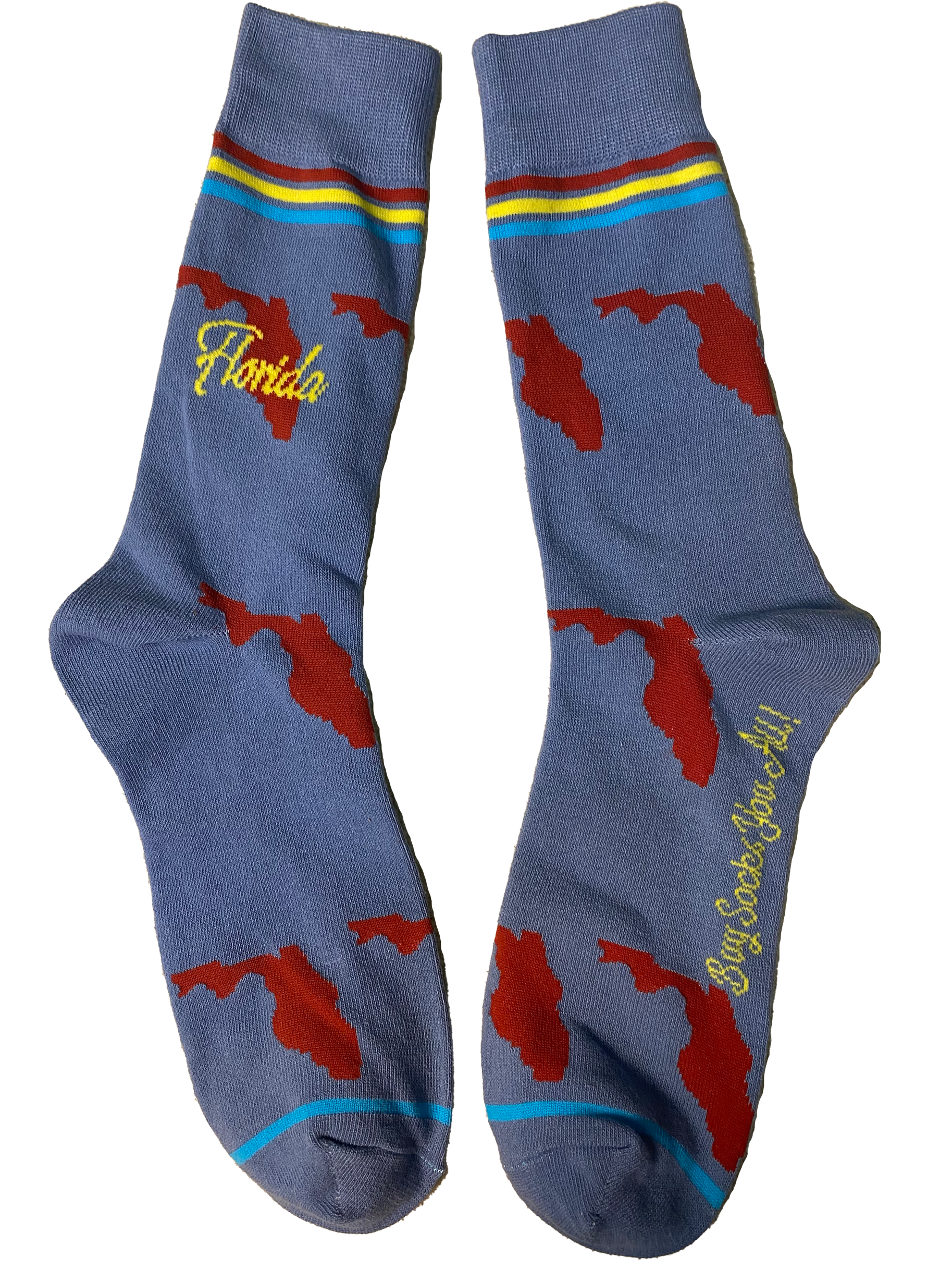 Florida Shapes in Blue and Red Men's Socks