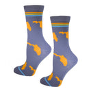 Florida Shapes in Blue and Orange Women's Socks-3