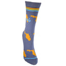 Florida Shapes in Blue and Orange Women's Socks-4