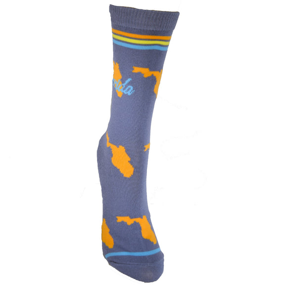 Florida Shapes in Blue and Orange Women's Socks