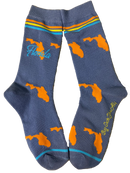 Florida Shapes in Blue and Orange Women's Socks-1