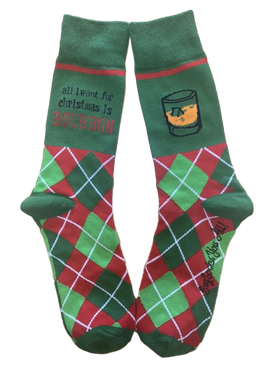 All I Want For Christmas is Bourbon Men's Socks