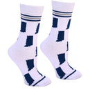 Indiana State Shapes Blue and White Women's Socks-2