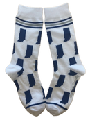 Indiana State Shapes Blue and White Women's Socks-1