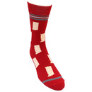 Indiana State Shapes Crimson and Cream Men's Socks-4