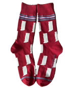 Indiana State Shapes Crimson and Cream Men's Socks-1