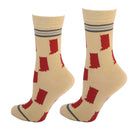 Indiana State Shapes Crimson and Cream Women's Socks-3