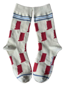 Indiana State Shapes Crimson and Cream Women's Socks-1