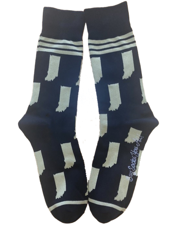 Indiana State Shapes Gold and Black Men's Socks