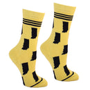 Indiana State Shapes Gold and Black Women's Socks-2