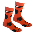 Wisconsin Shapes in Red and Black Men's Socks-3