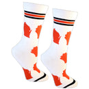 Wisconsin Shapes in Red and White Women's Socks-2