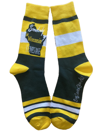 Somebody in Wisconsin Loves Me Men's Socks